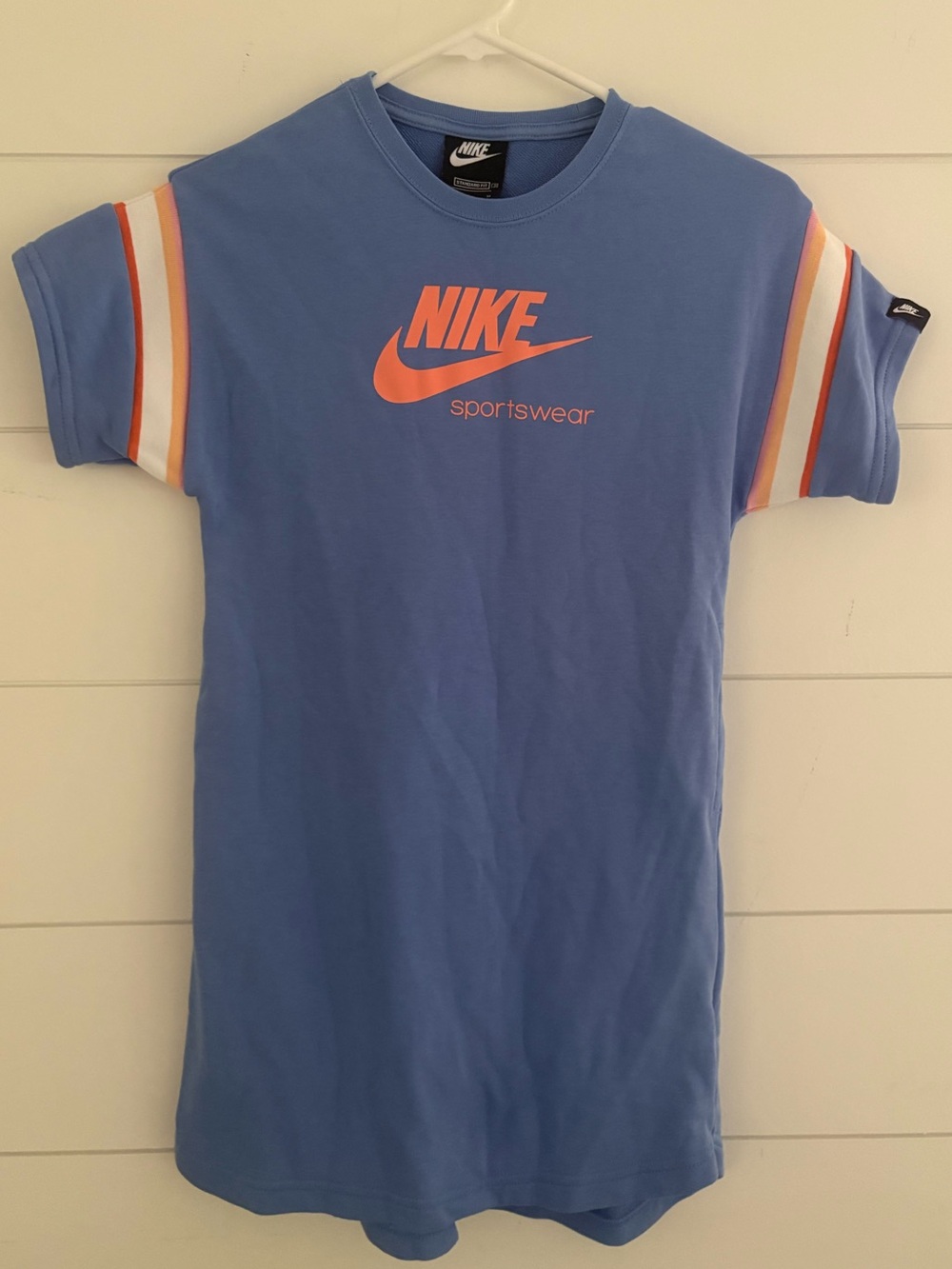 Nike Girls Sportswear Sweatshirt Dress Blue Size Medium